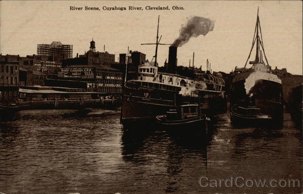 River Scene, Cuyahoga River Cleveland Ohio