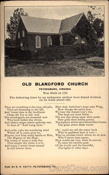 Old Blandford Church Petersburg Virginia