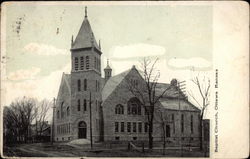 Baptist Church Ottawa, KS Postcard Postcard