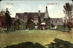 View of Town Hall Barrington, RI Postcard Postcard