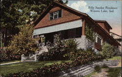 Billy Sunday Residence Winona Lake, IN Postcard Postcard