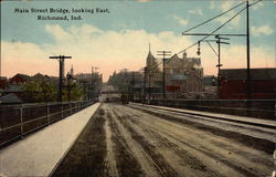 Main Street Bridge, Looking East Postcard