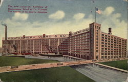 The New Concrete Building of Montgomery Ward & Co Postcard