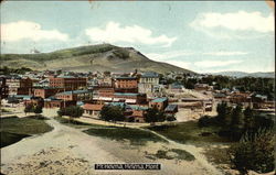 View of City and Mt. Helena Montana Postcard Postcard