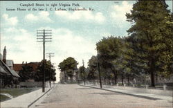 Campbell Street, to right Virginia Park, former Home of the late J. c. Latham Postcard