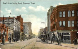 Pearl Street, Looking South Beaumont, TX Postcard Postcard