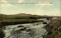 Falls of the Pend-d-Oreille, Flathead Lake in Distance Falls of the Pend-d-Oreille, Flathead Lake in Distance