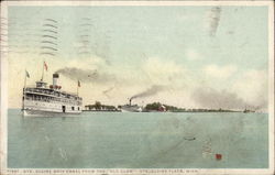 Ste. Claire Ship Canal From the "Old Club", Saint Claire Flats Postcard