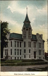 High School Building Atlantic, IA Postcard Postcard