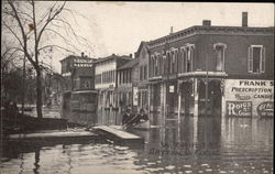 Flood on W. Third St Postcard