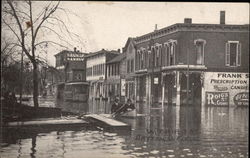 Flood on W. Third St Dayton, OH Postcard Postcard