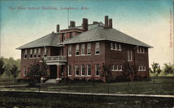 The West School Building Postcard