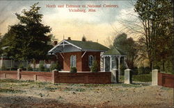 Northeast Entrance to National Cemetery Vicksburg, MS Postcard Postcard