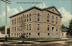 Red Oak High School Iowa Postcard Postcard