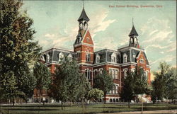 East School Building Postcard