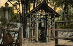 Old Oaken Bucket's Rustic Well, Palmer Park Postcard