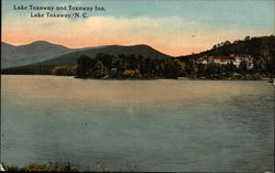 View of Lake and Toxaway Inn Postcard