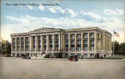 New High School Building Postcard