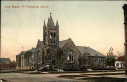 Presbyterian Church Bryan, OH Postcard Postcard