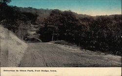 Driveway in Olson Park Fort Dodge, IA Postcard Postcard