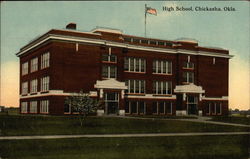 View of High School Building Chickasha, OK Postcard Postcard