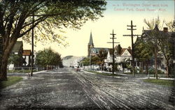 Washington Street West From Central Park Postcard