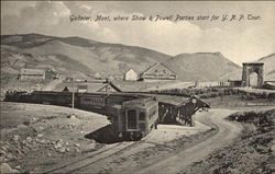 Where Shaw & Powell Parties start for Y. N. P. Tour Gardiner, MT Postcard Postcard