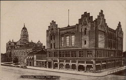 Masonic Temple Troy, OH Postcard Postcard