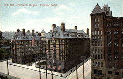 Portland Hotel Oregon Postcard Postcard