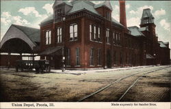 Union Depot Peoria, IL Postcard Postcard