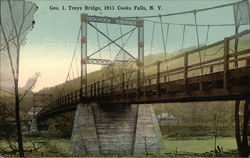 Geo. I. Treyz Bridge, 1911 Cooks Falls, NY Postcard Postcard