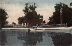 Boat Landing at Sandy Beach Postcard