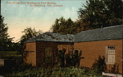 Part of Old Fort Building at Fort Malden Postcard