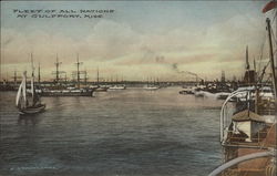 Fleet of All Nations Gulfport, MS Postcard Postcard