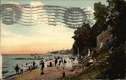 Bathing Beach at Edgewater Park Postcard