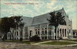 Central Congregational Church Topeka, KS Postcard Postcard