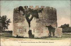 Old Round Tower-Erected 1820 Postcard