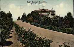 "Bob" Burdett's Residence Pasadena, CA Postcard Postcard