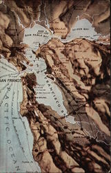 Map of San Francisco Bay Postcard