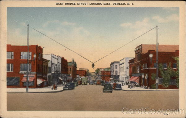 West Bridge Street Looking East Oswego New York