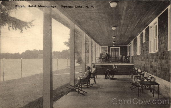 Porch, Hotel Monoquaga Oquaga Lake New York