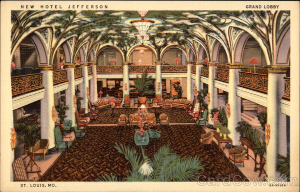 New Hotel Jefferson, Grand Lobby St. Louis Missouri