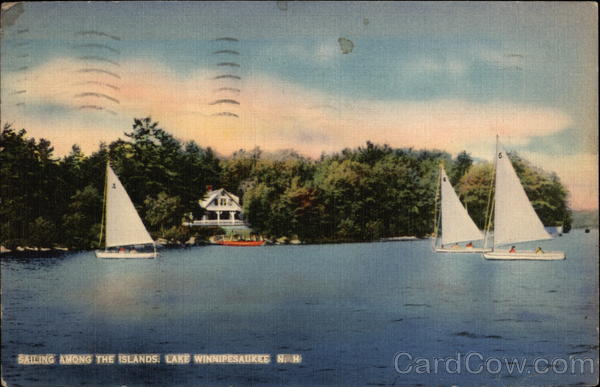 Skiing among the Islands Lake Winnipesaukee New Hampshire