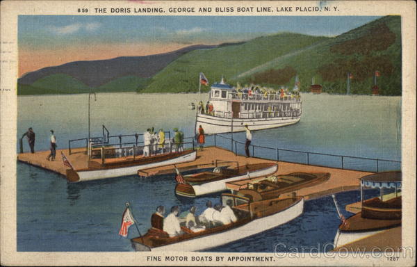 The Dock Landing, George and Bliss Boat Line Lake Placid New York