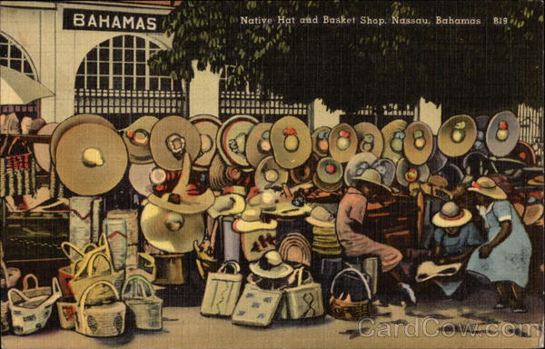 Native Hat and Basket Shop Nassau Bahamas Caribbean Islands
