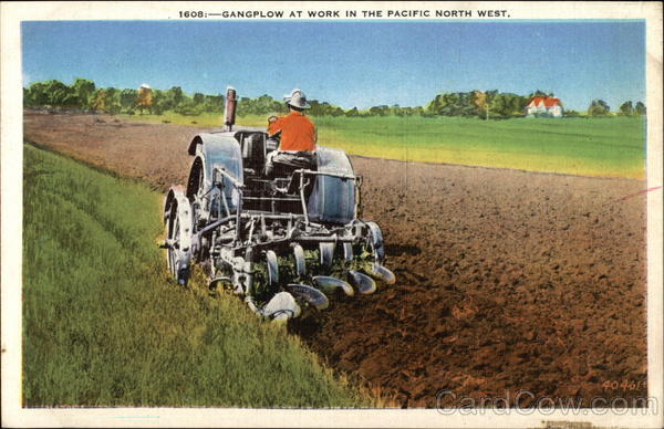 Gangplow at Work in the Pacific Northwest Farming