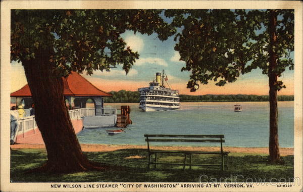 New Wilson Line Steamer City of Washington Mount Vernon Virginia