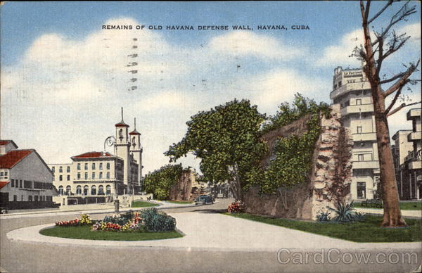 Remains of Old Havana Defense Wall Cuba