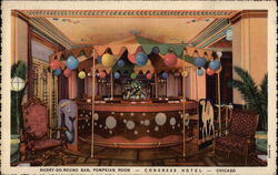 Merry-Go-Round Bar, Pompeian Room - Congress Hotel Postcard