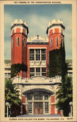 Towers of the Administration Building, Florida State College for Women Tallahassee, FL Postcard Postcard